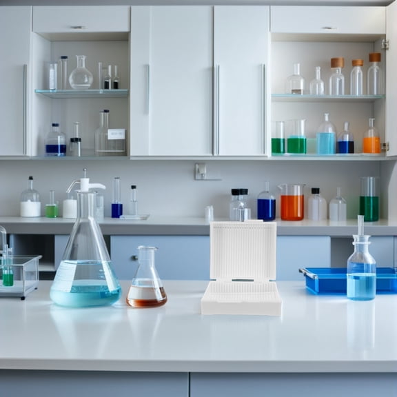 OUNONA Professional White Slide Storage Holder Plastic Case for Microscope Glass Slides