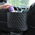 thumbnail image 2 of Car Seat Storage Net Pocket Multifunctional Car Bag Storage Organizer Hanging Bag Car Interior Accessories Diamond Pattern, 2 of 9