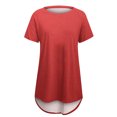 thumbnail image 4 of Ahuyic Women's Loose Plus Size Short-Sleeved Top,Summer Casual Daily Clothes For Women,Fashion Women Fashion Short Sleeve Round Neck Printed Long T-shirt Blouse Loose Tops, 4 of 4