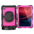 thumbnail image 6 of SaniMore for Lenovo Tab M9 9" Tablet 2023 (Model TB-310FU) Back Case with 360° Rotating Kickstand Holder Screen Protector Tri-layer Heavy Duty Drop-resistant Shockproof Cover, Black+Rose, 6 of 11