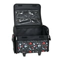 thumbnail image 3 of Everything Mary Rolling Sewing Machine Storage and Transport Tote, Red Floral with Wheels, Crafting Tote, 3 of 5