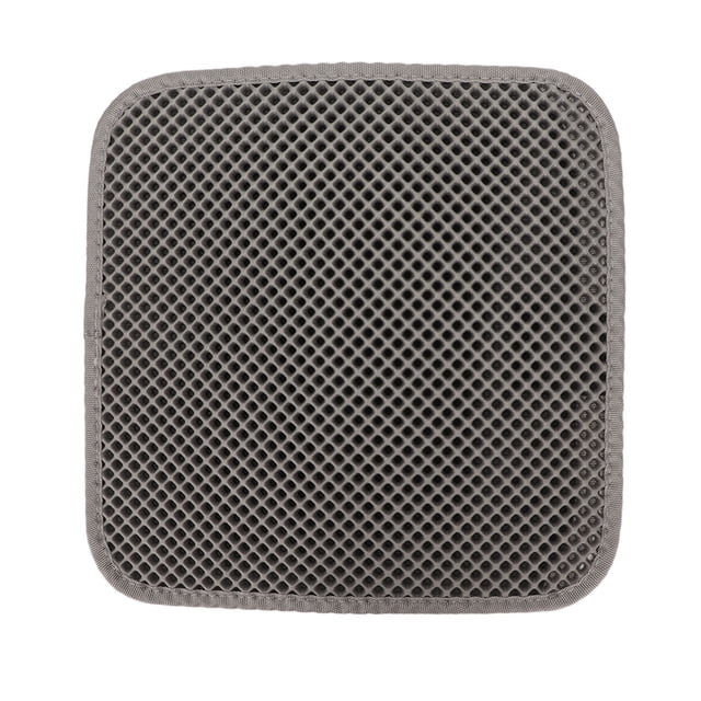 Cat Litter Pad Prevent Slip Waterproof Bottom Double Layer EVA Litter Trapping Mat for Kitten 30x30cm Gray