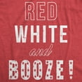thumbnail image 2 of Mens Red White and Booze Funny Drinking Tees USA Hilarious Vintage Novelty T shirt Graphic Tees, 2 of 9