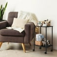 thumbnail image 5 of 2-Tier Rolling Side End Table, Black, 5 of 7