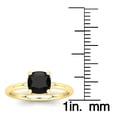thumbnail image 5 of SuperJeweler 1 Carat Rose Cut Cushion Cut Black and White Diamond Ring In 14 Karat Yellow Gold For Women, 5 of 6