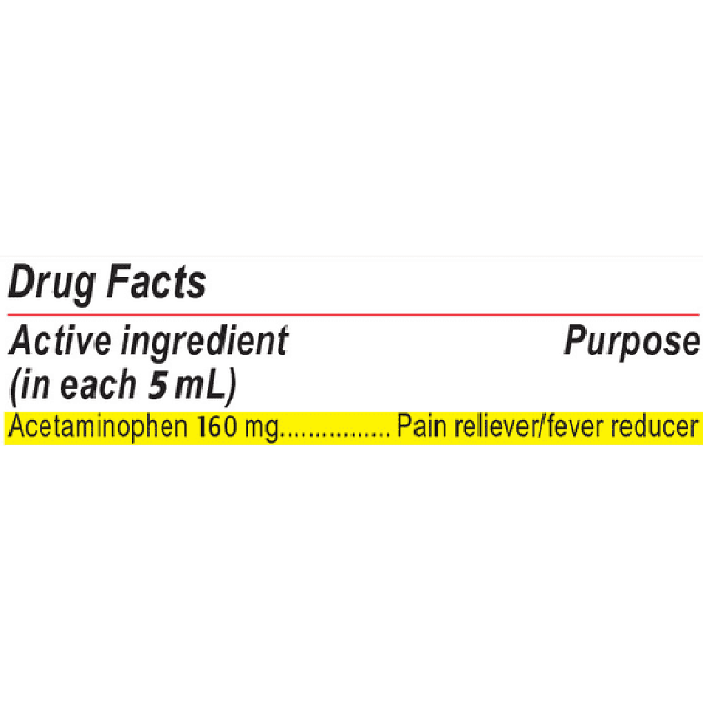 Children's Tylenol Ages 2-11 Pain + Fever Dye-Free Medicine Cherry Flavor, 3 x 4 fl. oz.