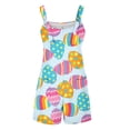 thumbnail image 5 of Kixjoy Rompers for Women Casual Easter Graphic Wide Leg Shorts Romper Sleeveless Soft Pleated Jumpsuits Loose Fit Trendy Beach Women's Rompers with Pockets, Yellow S, 5 of 6