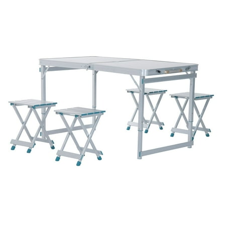 Outsunny 4 Ft Portable Folding Outdoor Picnic Table Set Outsunny 4 Ft Portable Folding Outdoor Picnic Table Set