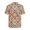 Mandala Patchwork Pattern, variant on HELLHERO Loose Men's Short Sleeve Button Down Shirt, Loose Fitting Skin Friendly Men's Casual Shirt for Group Outdoor Activities Resort, Mandala Patchwork Pattern