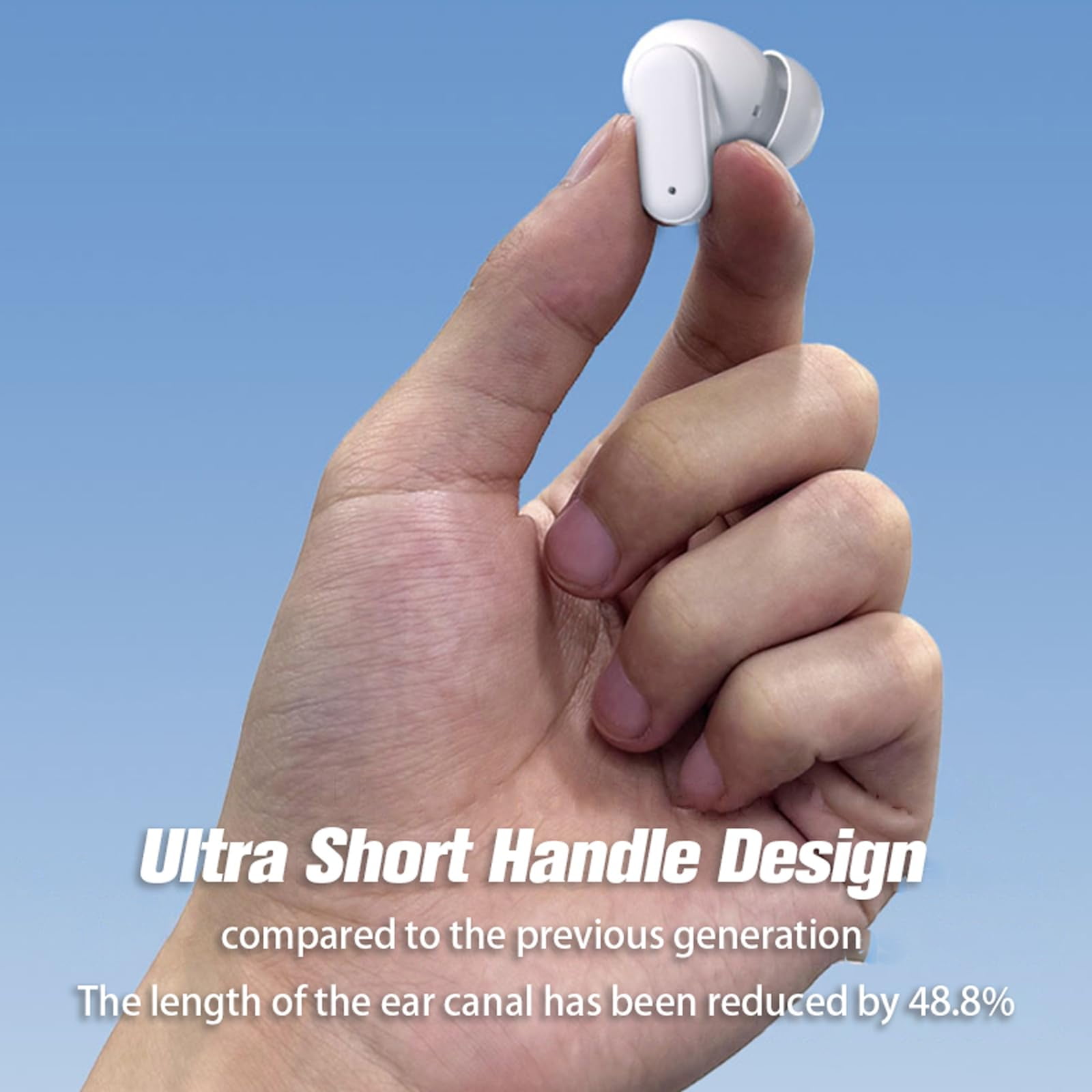 Small Mini Earbuds True Wireless Bluetooth Blue Tooth Ear Buds for Small Ears Discreet Hideen Headphones Low Profile Invisible Tiny Micro Comfortable Earbuds for Work