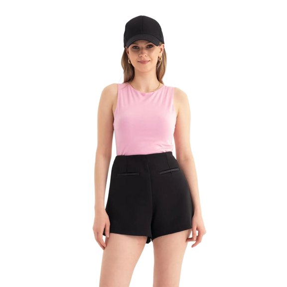Halter Neck Cut Out Cropped Tank Top