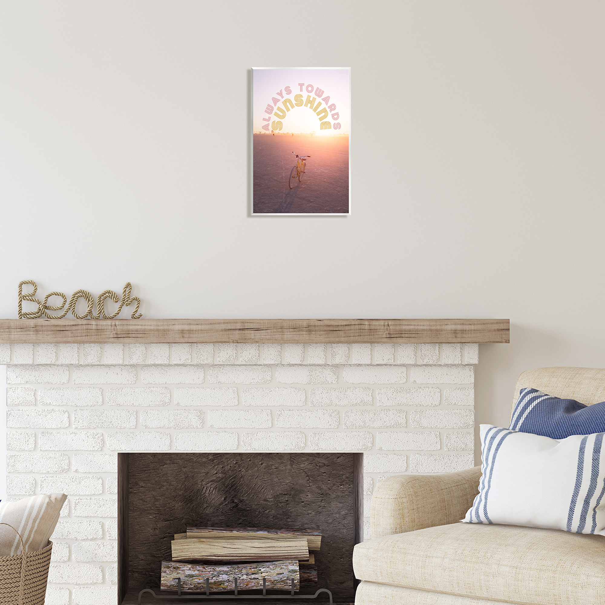 Stupell Industries Always Towards Sunshine Phrase Transportation Painting Unframed Art Print Wall Art, 10 x 15