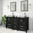 thumbnail image 2 of Eclife 60" Double Sink Bathroom Vanity with Manufactured Wood Top, 2 of 10