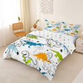 thumbnail image 2 of Homewish Funny Dinosaur Duvet Cover Queen,Cute Wildlife Queen Bedding,White,Polkadot Reversible,3pcs,1 Duvet Cover and 2 Pillowcases, 2 of 6