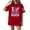 Red-#002, variant on Dweltoz Women's July 4th T Shirts Usa Print Casual Tops Short Sleeve Oversized Freedom Shirt Summer 250 Year Anniversary Usa Solid Color Crewneck Tee,Red 3XL