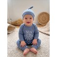 thumbnail image 4 of Cjfdfy Newborn Baby Boy Girl Fall Outfits New To The Cousin Crew Waffled Ribbed Long Sleeve Bodysuit And Hat 2Pcs Infant Cute Coming Home Fall Winter Outfit 0-9M, 4 of 9