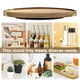 thumbnail image 4 of Bandeja giratoria de madera, bandeja redonda de madera para encimera de cocina, bandeja decorativa redonda para mesa de centro, organizador de baño, mesa de comedor, 4 of 7