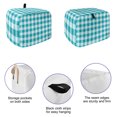 thumbnail image 5 of Toaster Cover 4 Slice, Turquoise Checkered Dustproof Bakeware Oven Protector with Top Hook, Farmhouse Buffalo Plaid Waterproof Small Kitchen Appliance Toasters Dust Cover, 12"x11"x8", 5 of 9