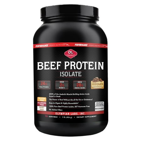 Olympian Labs Beef Protein, Rich Dark Chocolate, 1