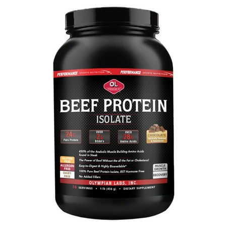 Olympian Labs Beef Protein, Rich Dark Chocolate, 1 (Best Tasting Beef Protein)