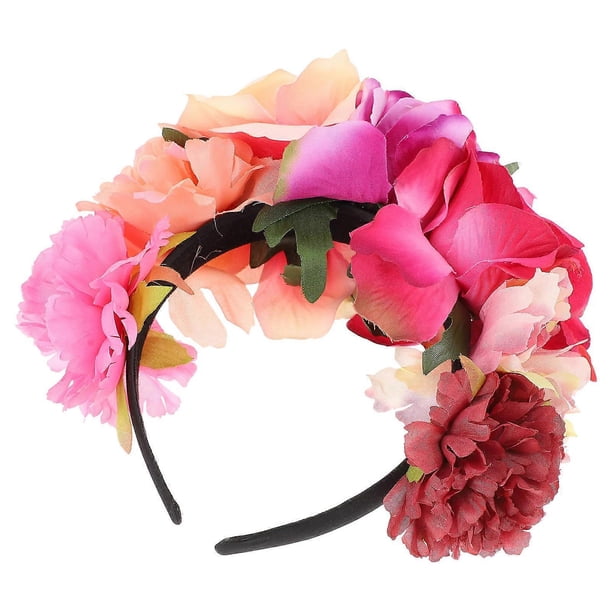 Headwear With Rose Flower Design For Women Suitable For Various Occasions 1Pcs