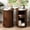 Walnut, variant on 18'' Fluted Round End Tables with Storage, Modern Side Table Nightstands for Living Room Bedroom, Black