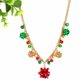 thumbnail image 4 of Collar de Navidad Colorido Brillante Diamante de imitación Perla Copo de nieve Collar con dijes Collar Pulsera Pendientes Conjunto Novedad Joyería de Santa para Mujeres Niñas, 4 of 5