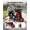 thumbnail image 5 of VEVOR Drain Cleaner Machine 100 FT x 3/8 Inch, Auto Feed Sewer Snake Auger, Portable Drain Cleaning Machine with Climbing Wheels, Adjustable Drum, 8 Cutters & Foot Switch for 2" to 4" Pipes, 5 of 9