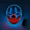 thumbnail image 4 of Disfraces de Halloween 2024 Máscara luminosa LED de payaso JOKER Máscara de fantasma de actuación fluorescente de Halloween COS TikTok del mismo estilo, 4 of 4