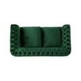 thumbnail image 5 of Loveseat Sofa, 62" Comfy Velvet Couch with Nailhead Accents, Tool-Free Setup Sofas for Living Room, Emerald, 5 of 6