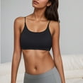 thumbnail image 4 of Arlun Women's No Underwire Sports Bras Comfortable Backless Solid Color Full Coverage Bralettes Adjustable Straps Lightweight Breathable Everyday Bras Black XL, 4 of 7