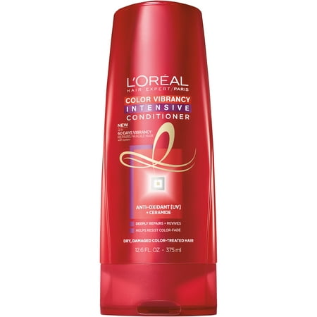 (2 Pack) L'Oreal Paris Elvive Color Vibrancy Intensive Conditioner 12.6 FL (Best Deep Conditioner For Damaged Color Treated Hair)