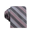 thumbnail image 2 of RYAN SEACREST DISTINCTION Mens Gray Bragg Striped Slim Neck Tie, 2 of 3