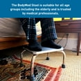 thumbnail image 2 of BodyMed Heavy-Duty Foot Step Stool with Non-Slip Rubber Platform for Seniors & Adults – Holds up to 300lbs, 9 ½ in. Step Up, 18”L  x 11.5”W x 9.5”H, 2 of 6