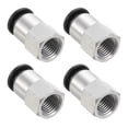thumbnail image 1 of Unique Bargains 4 Pcs Tube OD 3/8 Pouce à Filetage Femelle NPT 1/4 Pouce pour Connecter les Raccords, 1 of 7