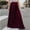 Wine, variant on QENGING Summer Skirts for Women Flare High Waist Fold Soild Vintage Loose Beach Wrap Maxi Long Skirt Casual