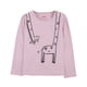 thumbnail image 1 of Playera de Manga Larga en Algodón Hipoalergénico Estampado de Jirafa Baby Creysi  Lila 6 Años, 1 of 3
