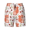 thumbnail image 4 of Lsque Mens Swim Trunks Squirrel And Pattern - Bathing Suit Compression Liner - Beach Swim Shorts Swimwear - (S-3XL) - Stretch Quick Dry -Small, 4 of 9
