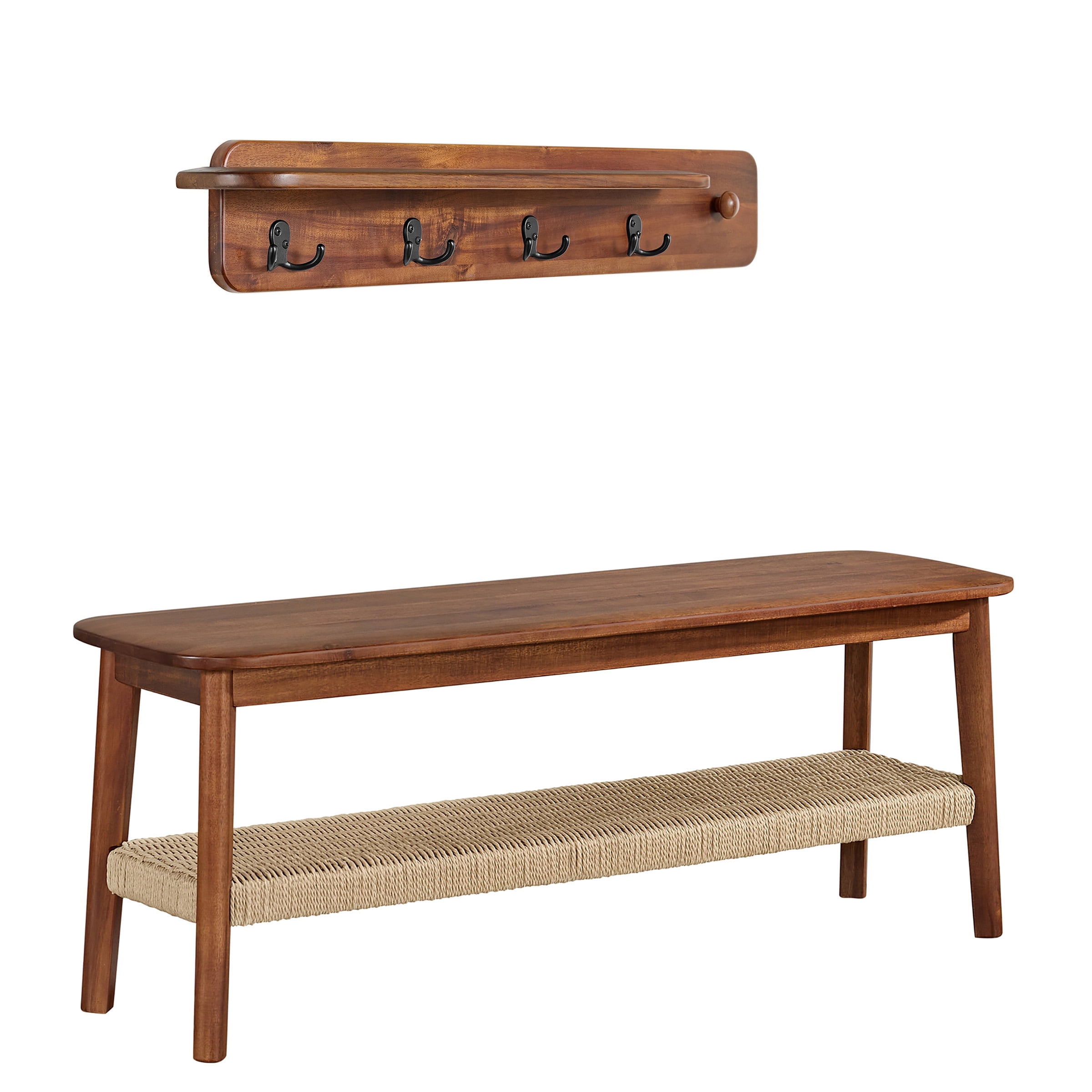Calais 2 Piece Set, Bench & Coat Hook