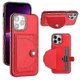 thumbnail image 1 of Mobile Phone Cases For iPhone 13 Pro Max Shockproof Leather Phone Case with Card Holder(Red), 1 of 5