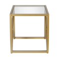 thumbnail image 3 of Henn&Hart 20" Brass Metal/Glass Side Table, 3 of 9