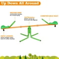 thumbnail image 5 of Urday 360-Degree Rotating Kids Seesaw, Heavy-Duty Metal Swivel Teeter Totter for Backyard, Outdoor Playground Equipment for 2 Kids, 176 lbs Capacity, Green, 5 of 6