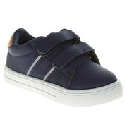 French Toast Boys' School Shoes Hook and Loop Casual Sneakers Back to School .(Toddler/Little Kids)Navy, Size: 8