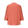thumbnail image 7 of Womens Blouses Tops Trendy Stylish 3/4 Sleeve Pocket Detail Womens Golf Shirt,Orange,2XL, 7 of 7