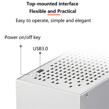 A07 Mini ITX Computer Case Chassis HTPC Host USB3.0 Enclosure Personal Desktop Box Silver