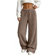thumbnail image 3 of Yirov Fluffy Pajama Pants for Women Comfy Soft Fuzzy Pj Bottoms Loungewear Drawstring Fleece Sleepwear for Winter, 3 of 7