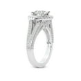 thumbnail image 3 of IGI Certified 1 Carat Cushion Shape Lab Grown Diamond Engagement Ring | 14K White Gold | Opulenté Antique Halo Diamond Ring | FG-VS Quality Friendly Diamonds, 3 of 6