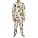 thumbnail image 3 of Balery Grapes Bbottles Wine Pijama para Hombre de Dos Piezas con Manga Larga, Conjunto de Dormir y Descanso Suave con Bolsillos-Medium, 3 of 7