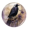 thumbnail image 1 of Halloween Gothic Horror Purple Scarecrow Raven Hunting Witch Photo Glass Cabochon Flatback Demo Cameo For Diy Jewelry Making, 1 of 4