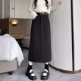 thumbnail image 4 of Falda larga ajustada a la cadera con abertura lateral y cintura alta para mujer de GreysuitSkirt Otoño/Invierno 2024, 4 of 5